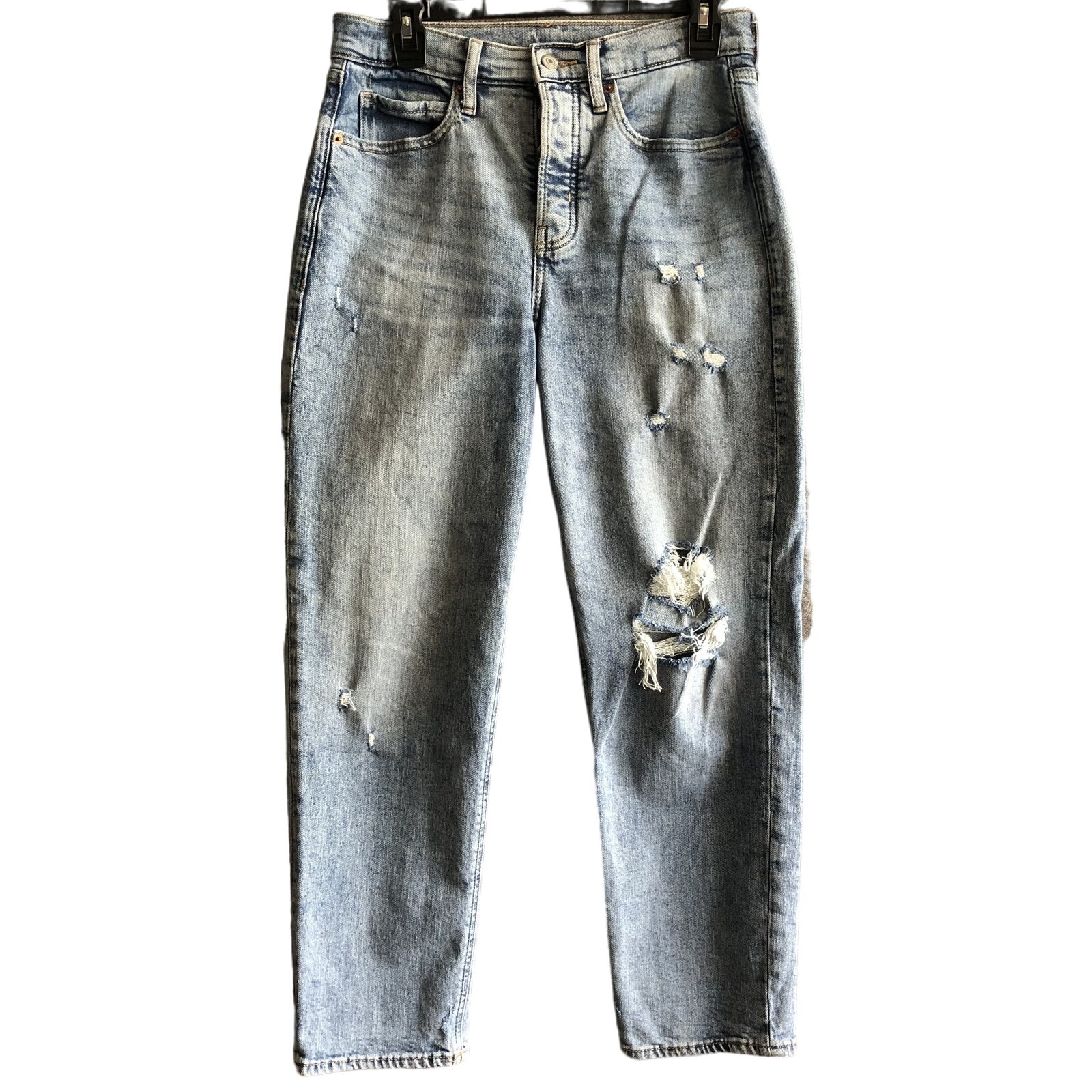 Old Navy Light Wash Sky Hi Straight Rita High Rise Jeans Size 4
